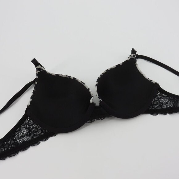 Maidenform 34B Sweet Nothings Bra Style 08104 Animal Print Black Lace Underwire - Picture 7 of 15